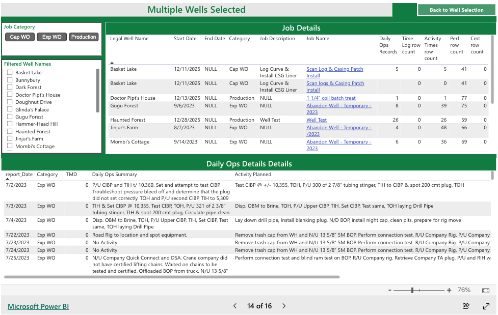 Lease Operating Statement